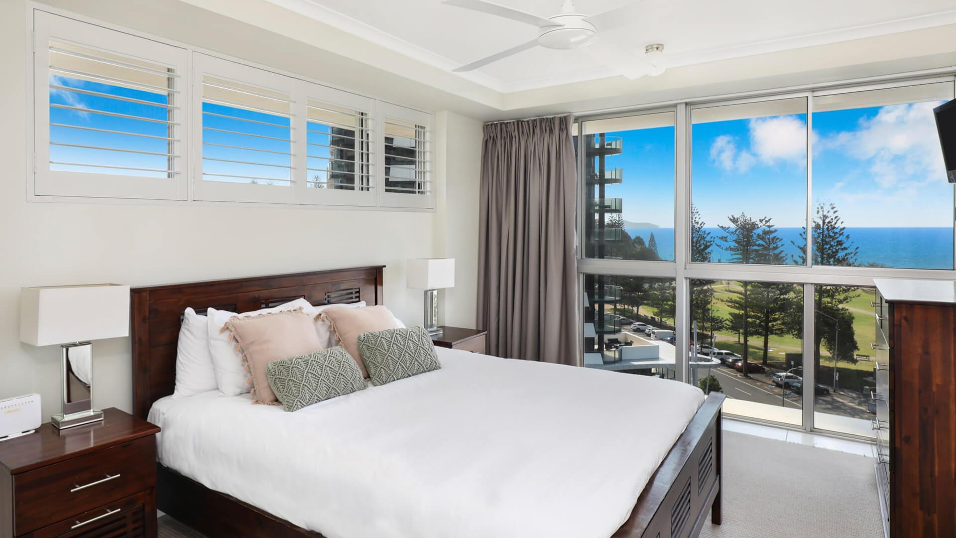 ULTIQA Points North. Standard 2 Bedroom Ocean View Apartment. Main Bedroom with Beautiful Sea View.