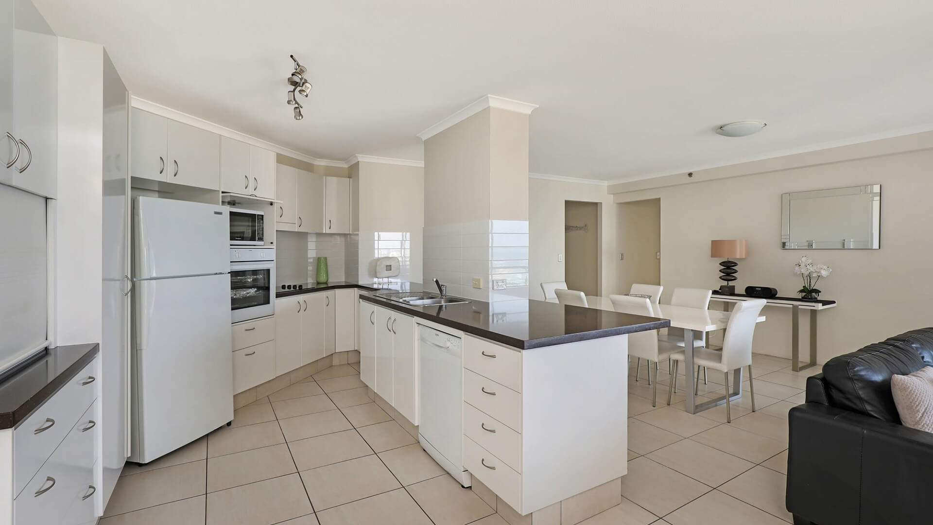 ULTIQA Points North. Superior 2 Bedroom Ocean View Apartment. Lounge, Dining and Kitchen Areas.