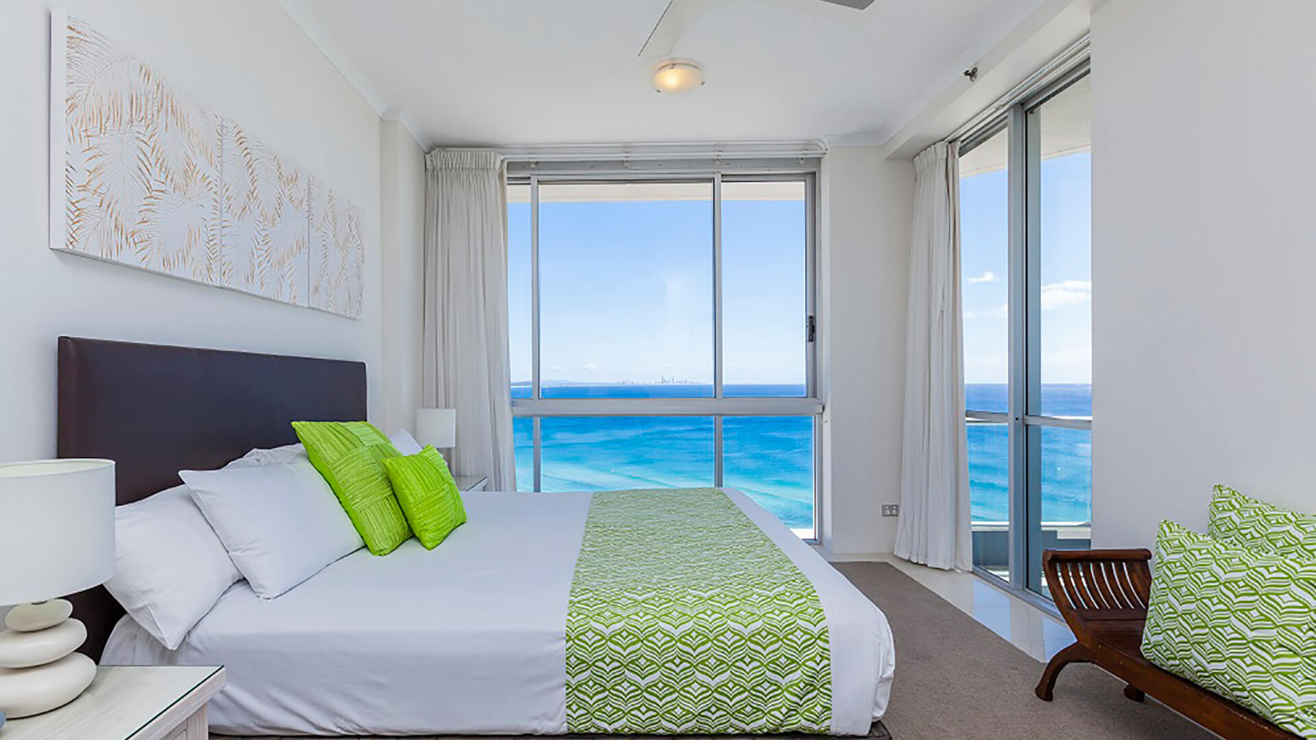 ULTIQA Points North. 4 Bedroom Oceanfront Penthouse. Main Bedroom with Sea Views.