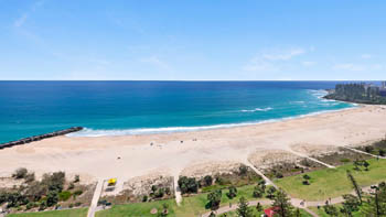 Beach and ocean views from the 4 Bedroom Oceanfront Penthouse at ULTIQA Points North.