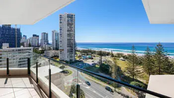 Stunning ocean and coastline views from the Standard 2 Bedroom Ocean View Apartment at ULTIQA Beach Haven on Broadbeach.