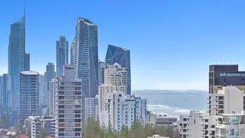 View of Broadbeach and Surfers Paradise shot from an apartment at ULTIQA Beach Haven on Broadbeach.