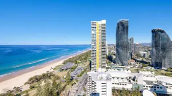 Stunning skyline and coastline views from the Sub Penthouse at ULTIQA Beach Haven on Broadbeach.