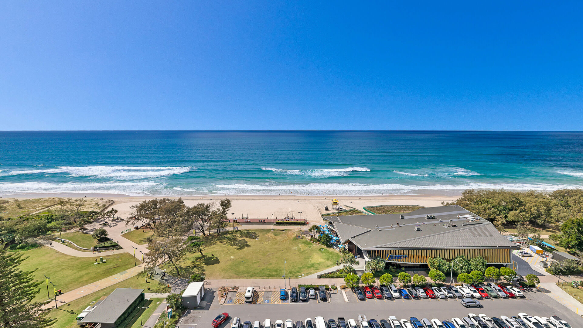 Oceanfront Park and beach views 2 Bedroom Ocean View Suite at ULTIQA Air on Broadbeach.