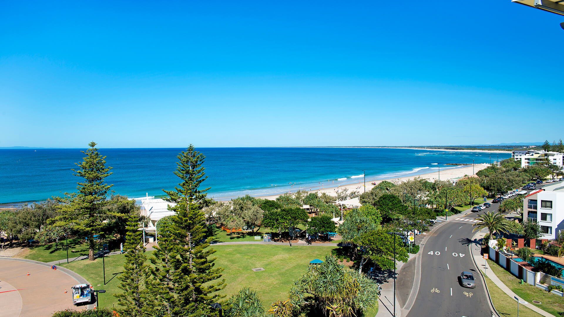 Ocean view overlooking Kings Beach from 1 Bedroom Apartment at ULTIQA Shearwater Resort.