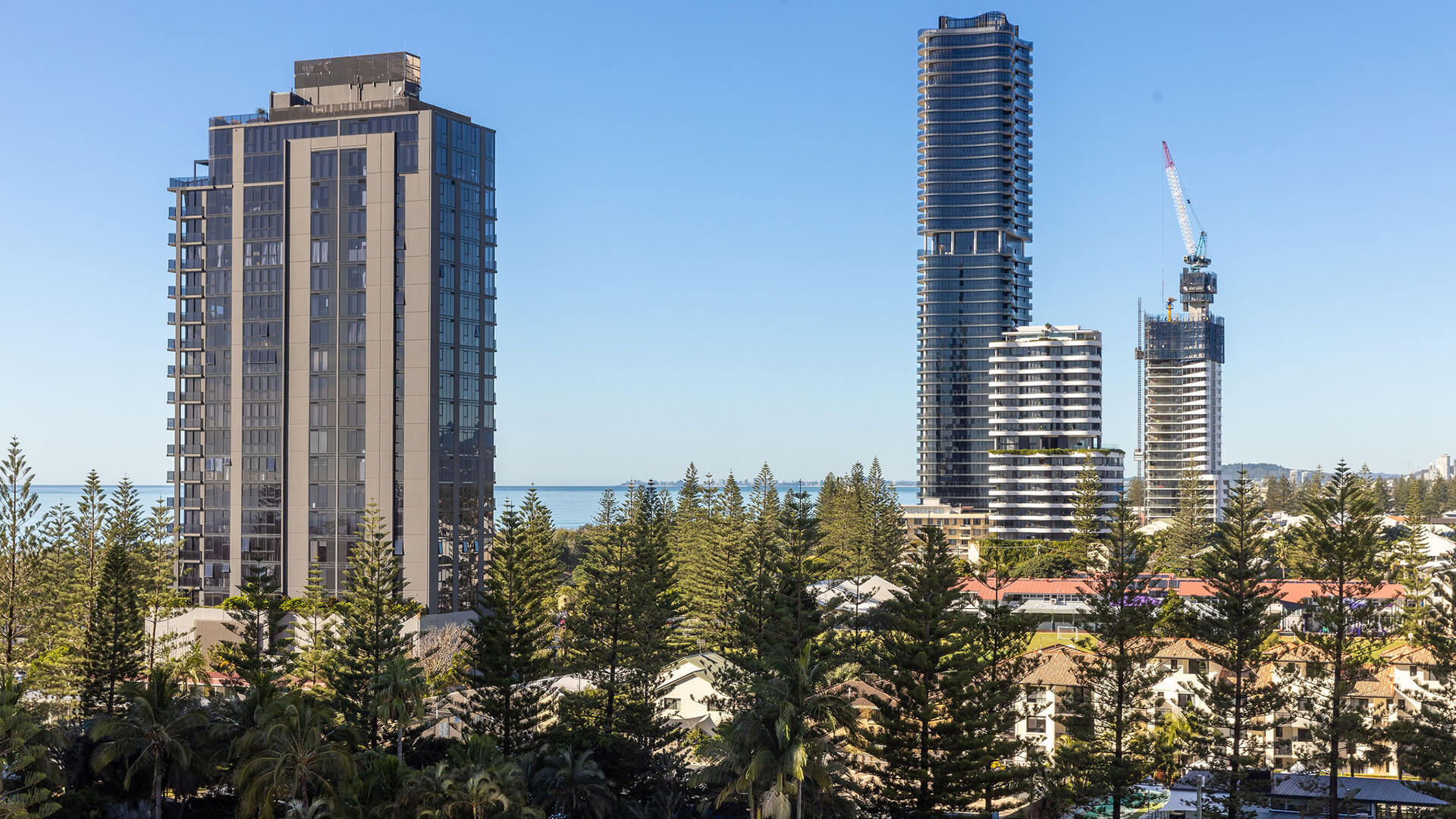 City and ocean views framed by modern high-rises from ULTIQA Signature at Broadbeach.