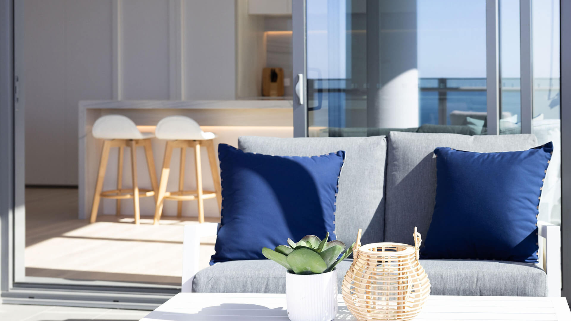 Balcony seating in 3 Bedroom Ocean Sub-Penthouse at ULTIQA Signature at Broadbeach.