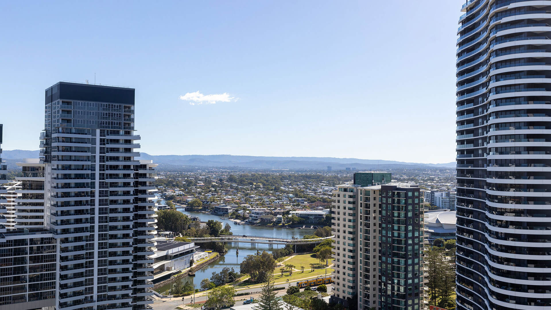 City and river views from 2 Bedroom Ocean View Suite Premium at ULTIQA Signature at Broadbeach.